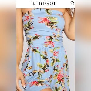 Winsor-Juniors Floral Romper Set (2) Island Dreams (Blue and (Pink & Blue) Sz S